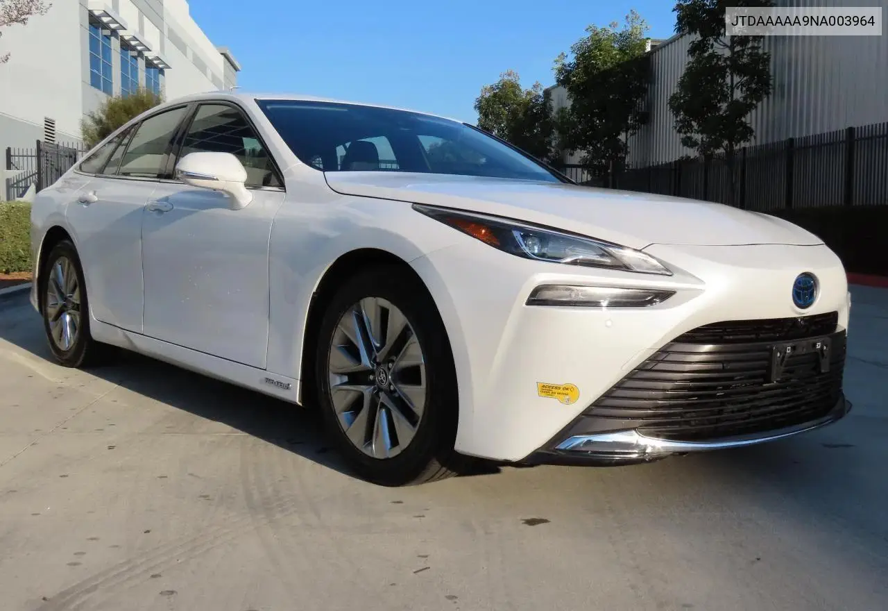 2022 Toyota Mirai Le VIN: JTDAAAAA9NA003964 Lot: 59623745