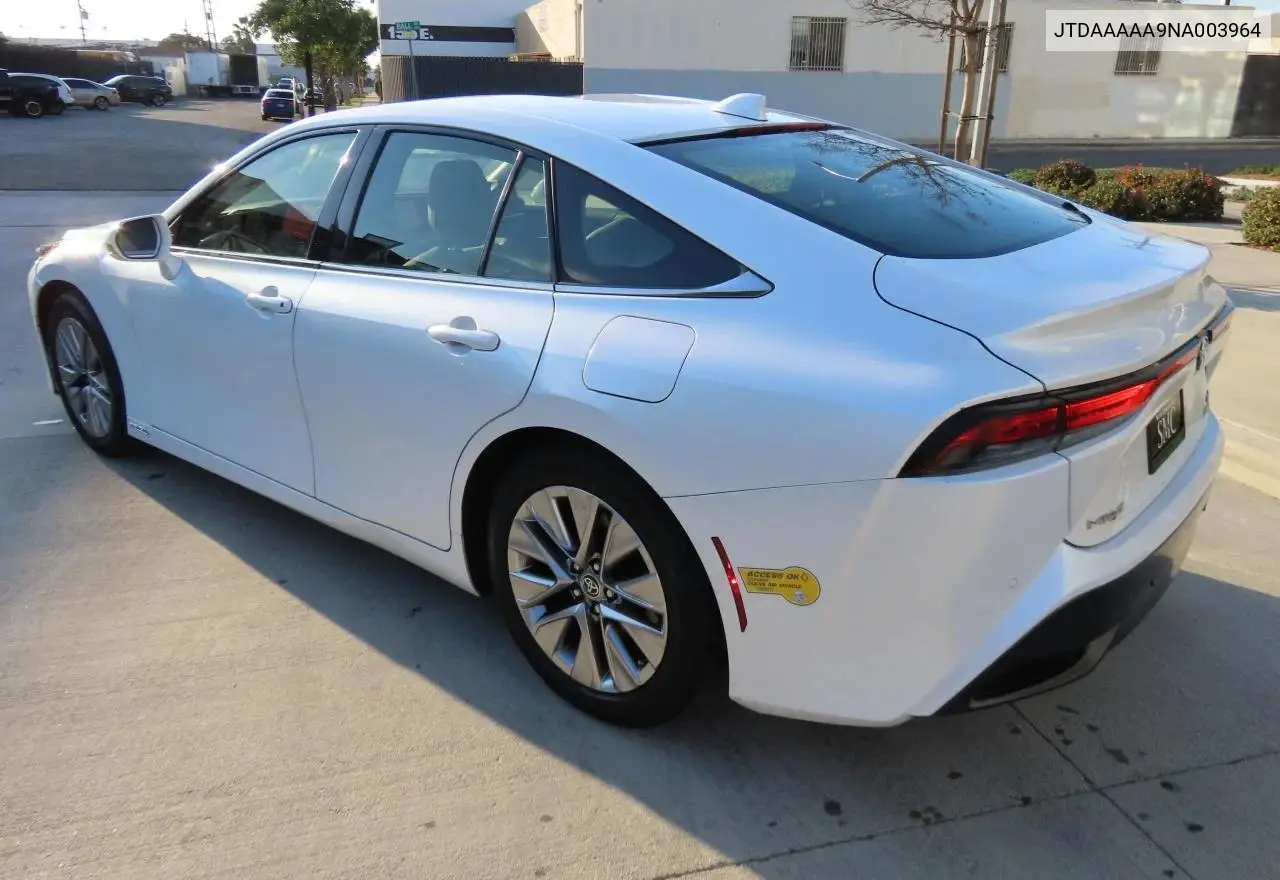 2022 Toyota Mirai Le VIN: JTDAAAAA9NA003964 Lot: 59623745