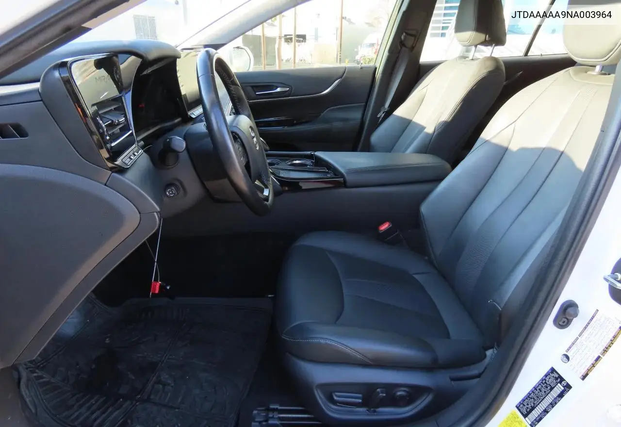 2022 Toyota Mirai Le VIN: JTDAAAAA9NA003964 Lot: 59623745