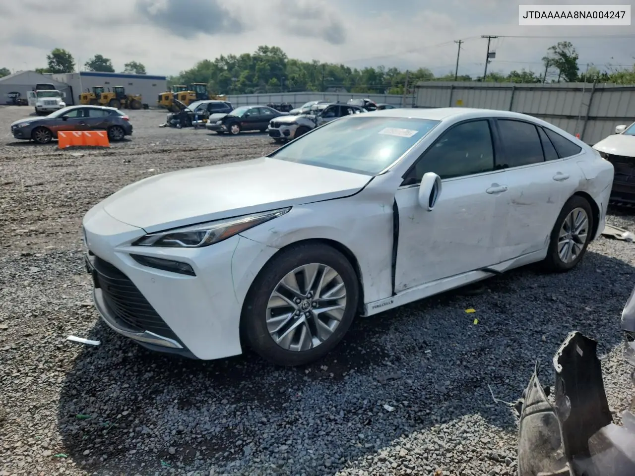 2022 Toyota Mirai Le VIN: JTDAAAAA8NA004247 Lot: 62987095