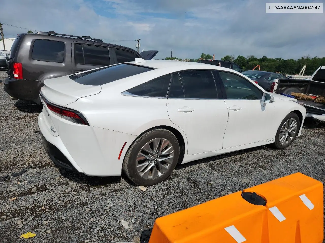 2022 Toyota Mirai Le VIN: JTDAAAAA8NA004247 Lot: 62987095