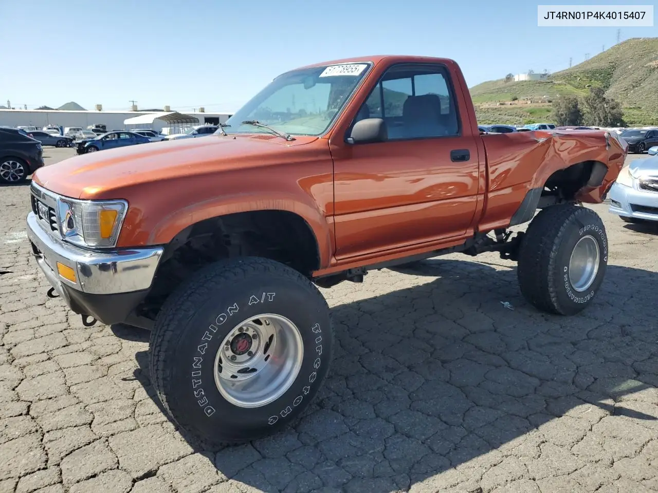 1989 Toyota Pickup 1/2 Ton Short Wheelbase Dlx VIN: JT4RN01P4K4015407 Lot: 51778955