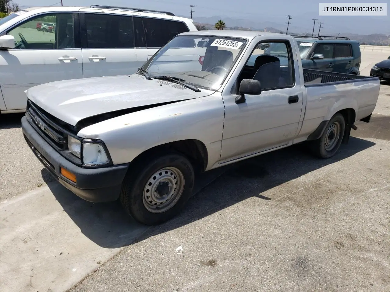 1989 Toyota Pickup 1/2 Ton Short Wheelbase Dlx VIN: JT4RN81P0K0034316 Lot: 61264255