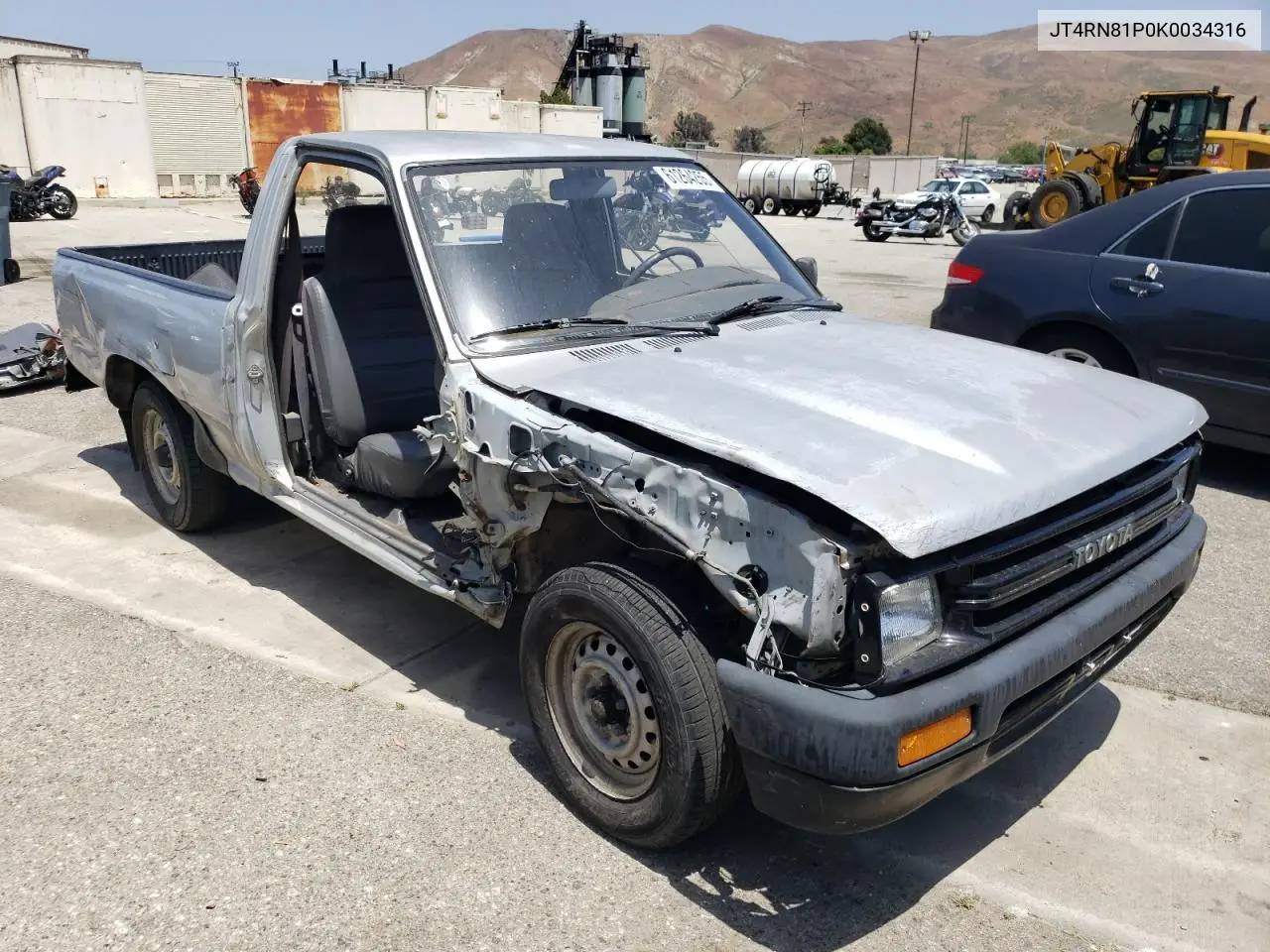 1989 Toyota Pickup 1/2 Ton Short Wheelbase Dlx VIN: JT4RN81P0K0034316 Lot: 61264255