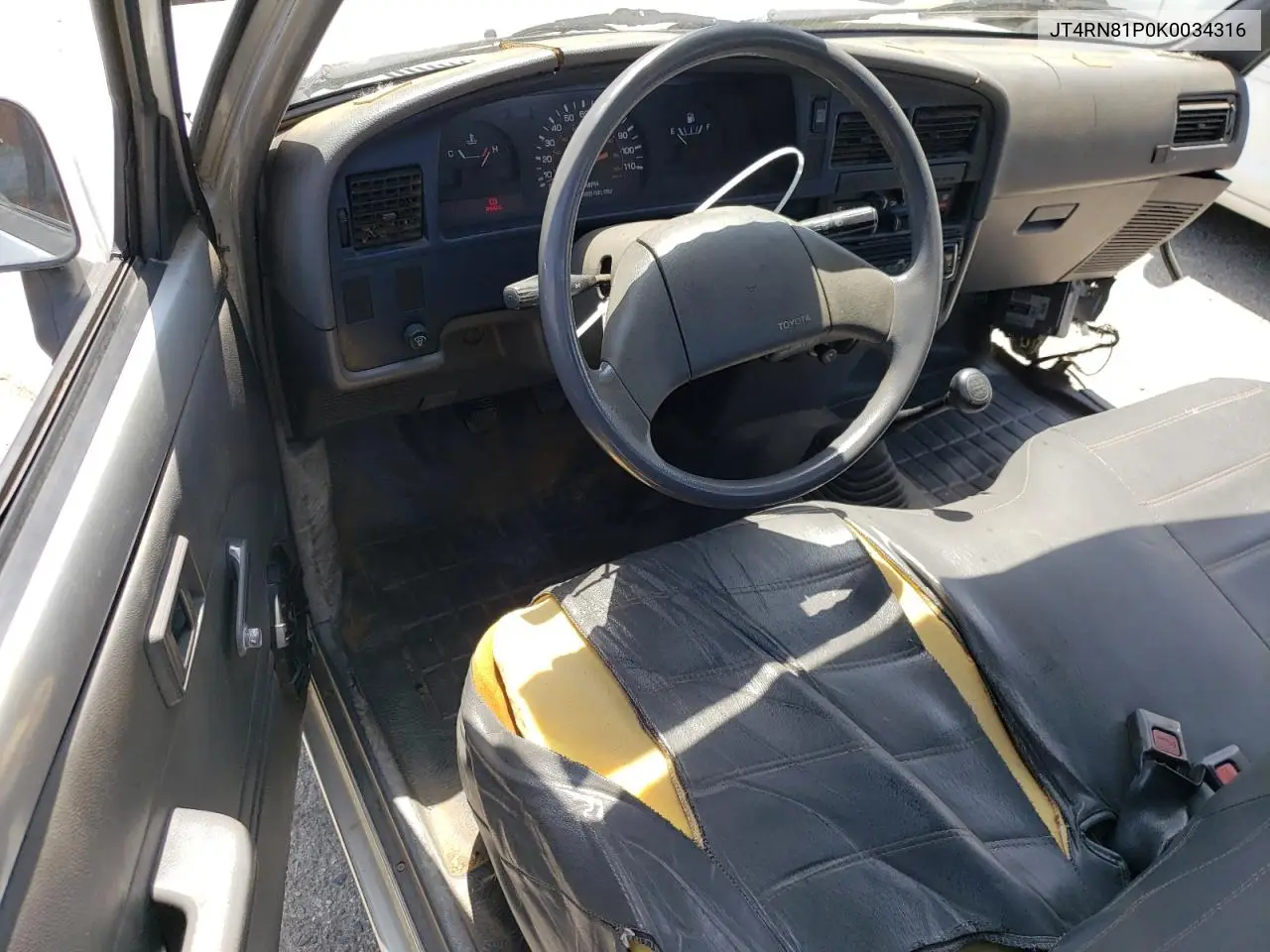 1989 Toyota Pickup 1/2 Ton Short Wheelbase Dlx VIN: JT4RN81P0K0034316 Lot: 61264255