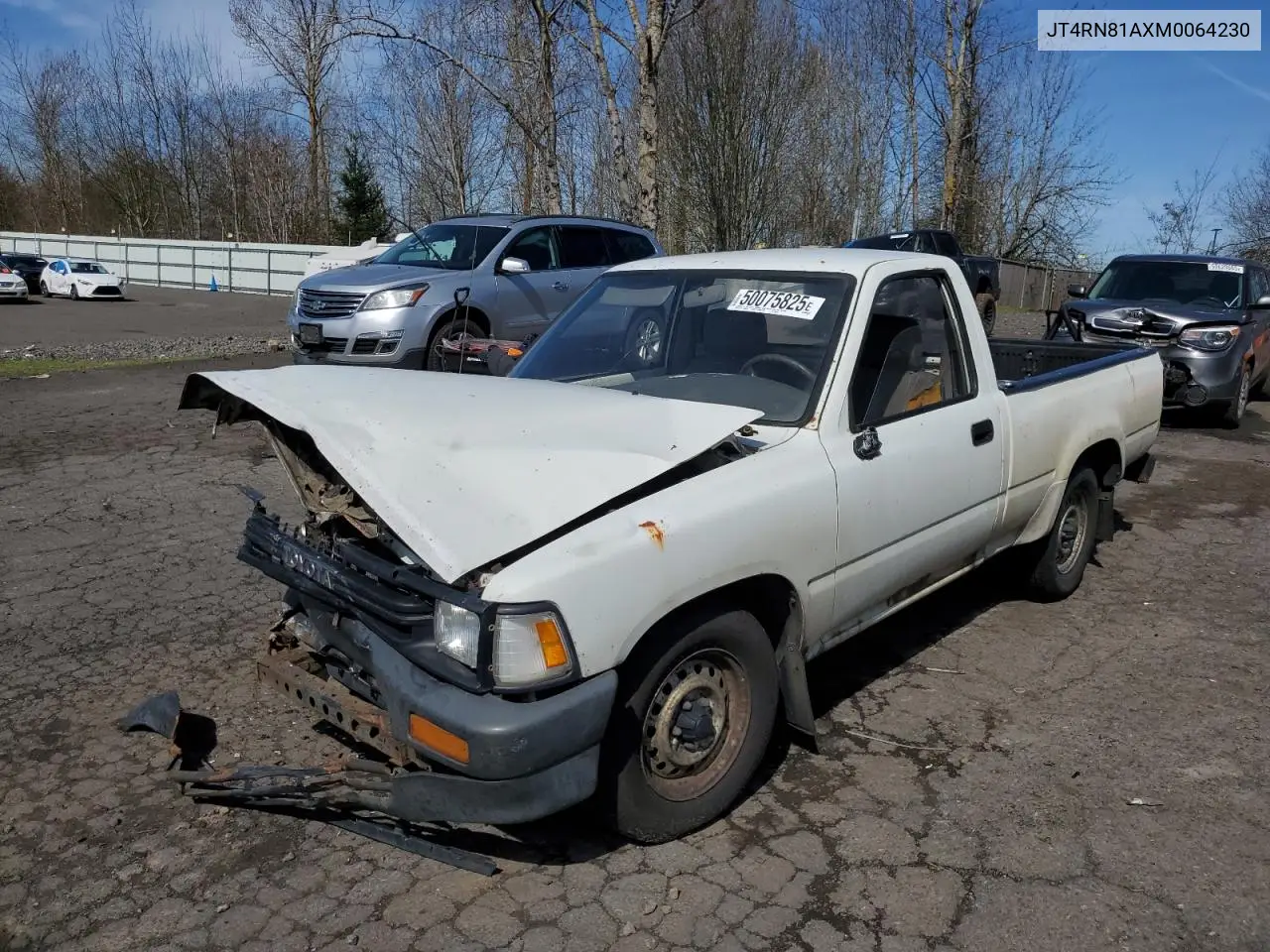 1991 Toyota Pickup 1/2 Ton Short Wheelbase VIN: JT4RN81AXM0064230 Lot: 50075825