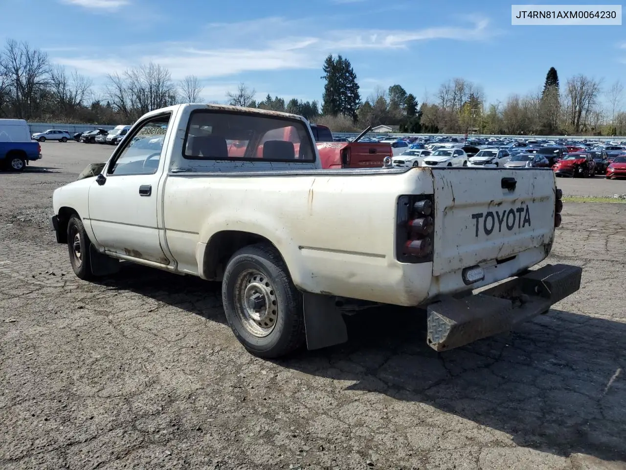 1991 Toyota Pickup 1/2 Ton Short Wheelbase VIN: JT4RN81AXM0064230 Lot: 50075825