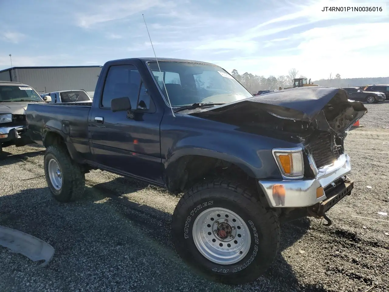1992 Toyota Pickup 1/2 Ton Short Wheelbase Dlx VIN: JT4RN01P1N0036016 Lot: 49395205