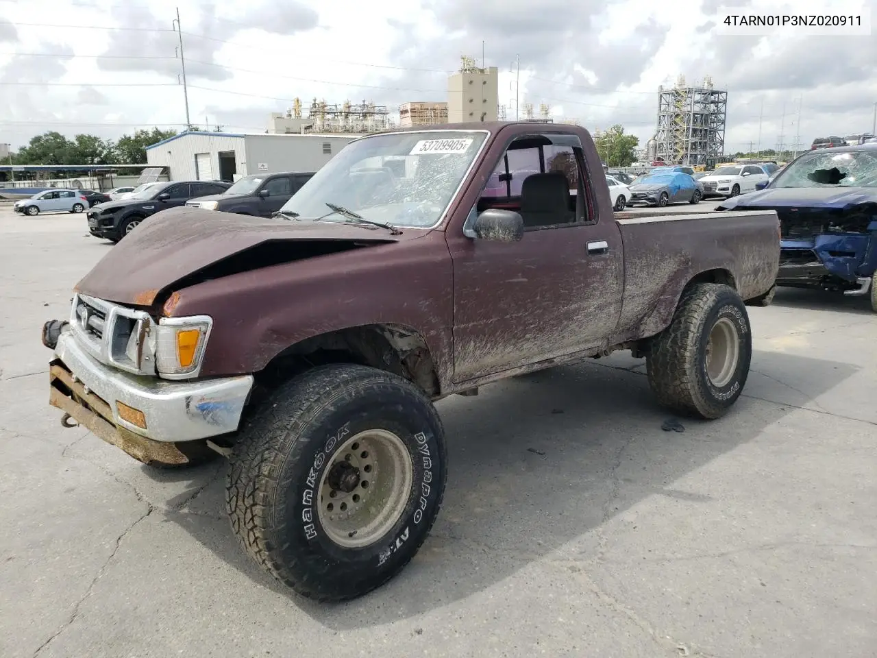 1992 Toyota Pickup 1/2 Ton Short Wheelbase Dlx VIN: 4TARN01P3NZ020911 Lot: 53709905