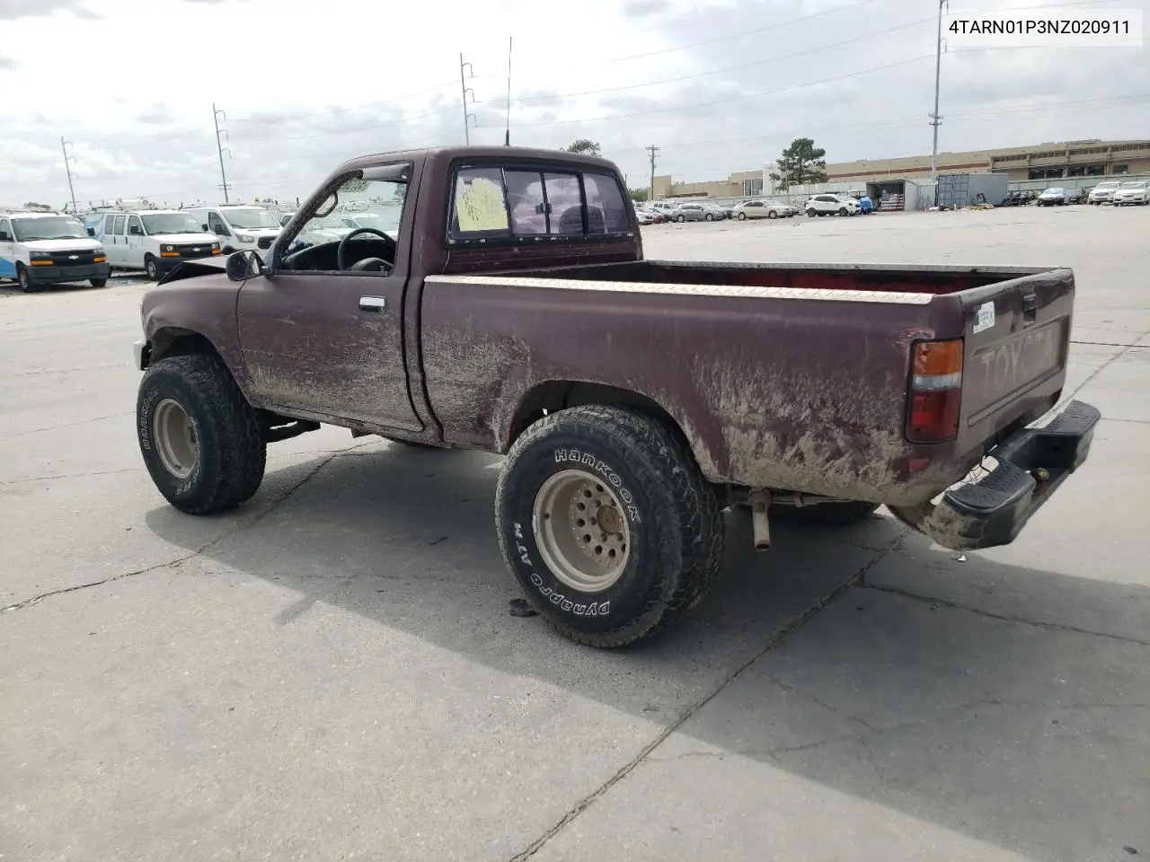 1992 Toyota Pickup 1/2 Ton Short Wheelbase Dlx VIN: 4TARN01P3NZ020911 Lot: 53709905
