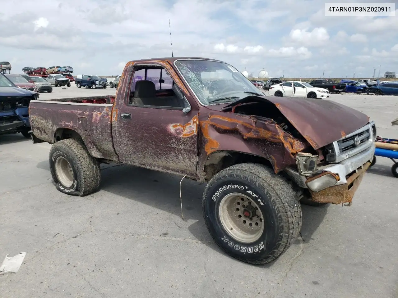 1992 Toyota Pickup 1/2 Ton Short Wheelbase Dlx VIN: 4TARN01P3NZ020911 Lot: 53709905