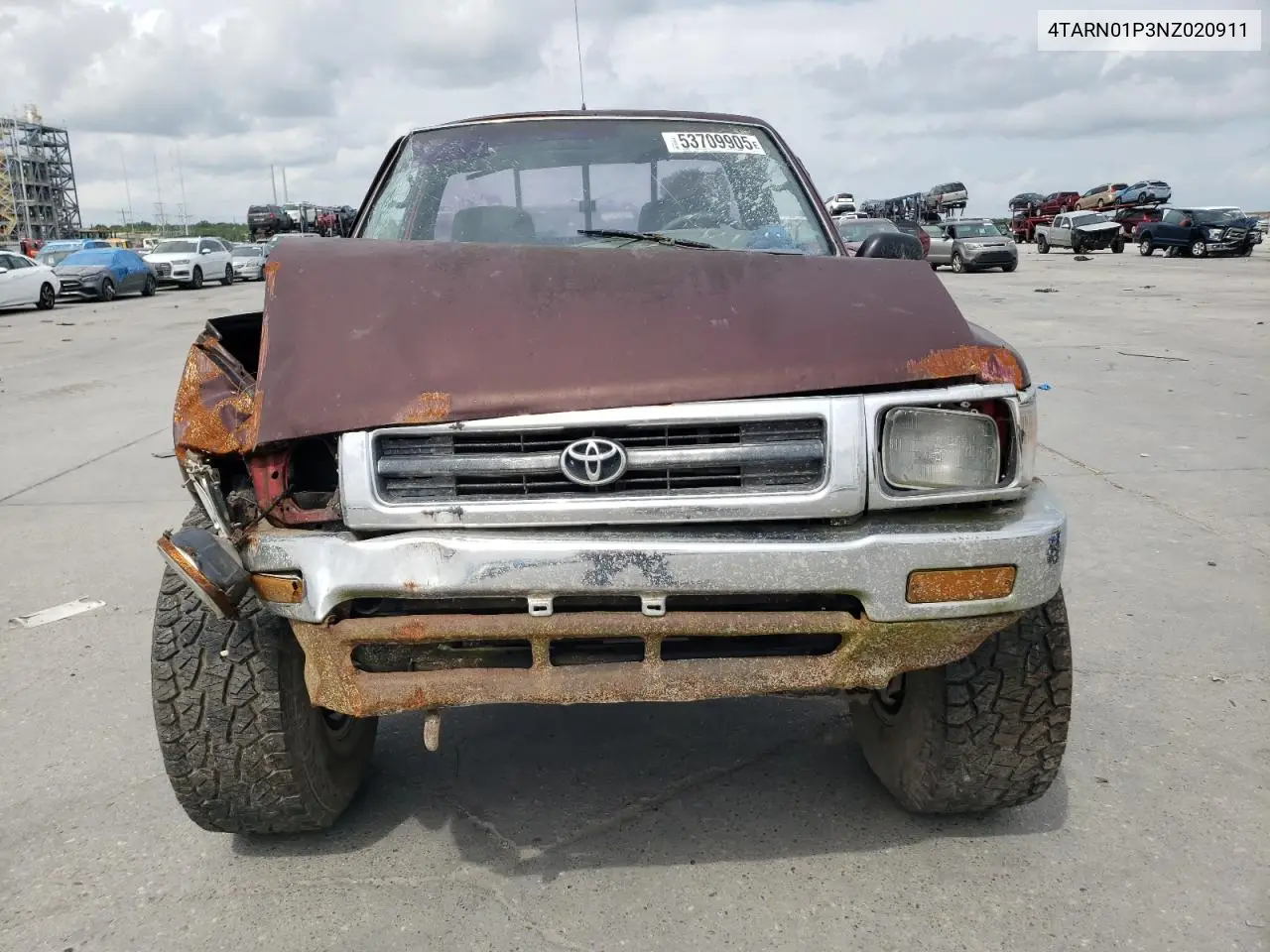 1992 Toyota Pickup 1/2 Ton Short Wheelbase Dlx VIN: 4TARN01P3NZ020911 Lot: 53709905