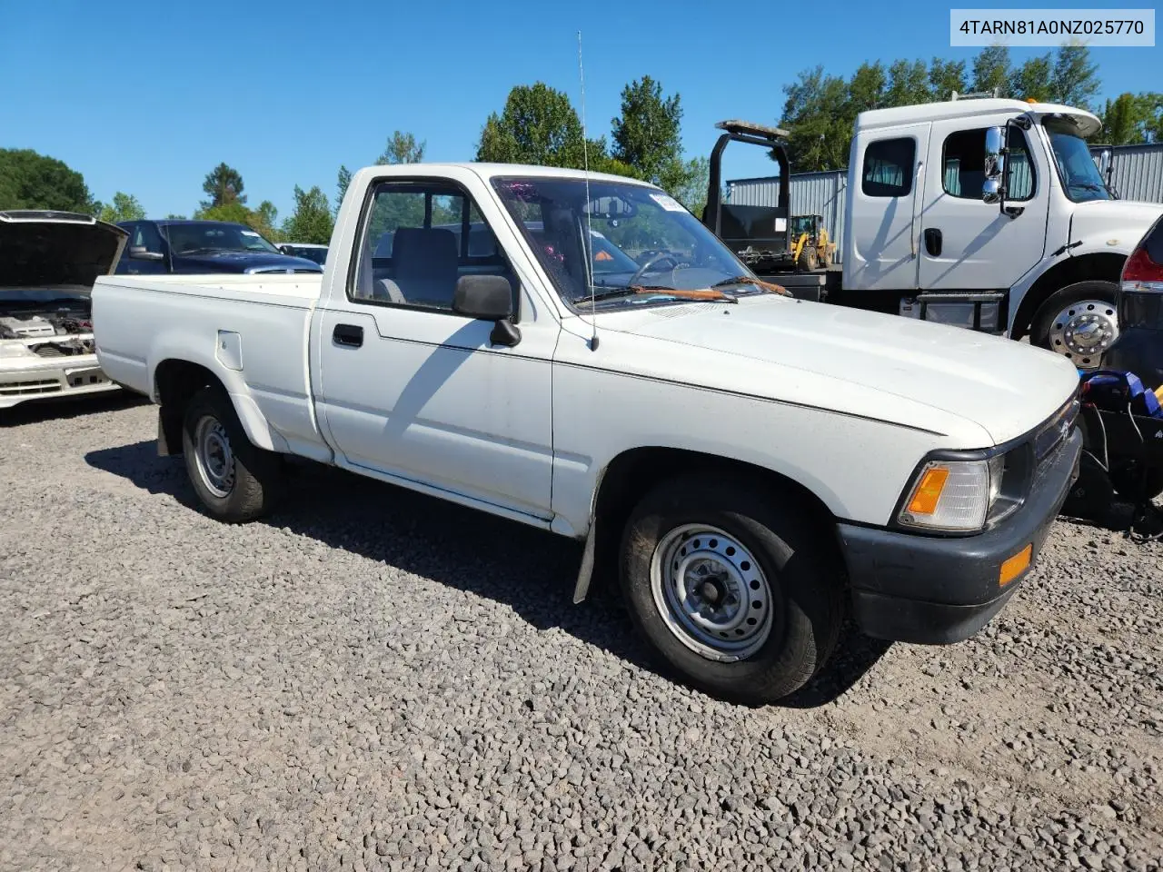 1992 Toyota Pickup 1/2 Ton Short Wheelbase Stb VIN: 4TARN81A0NZ025770 Lot: 57850485