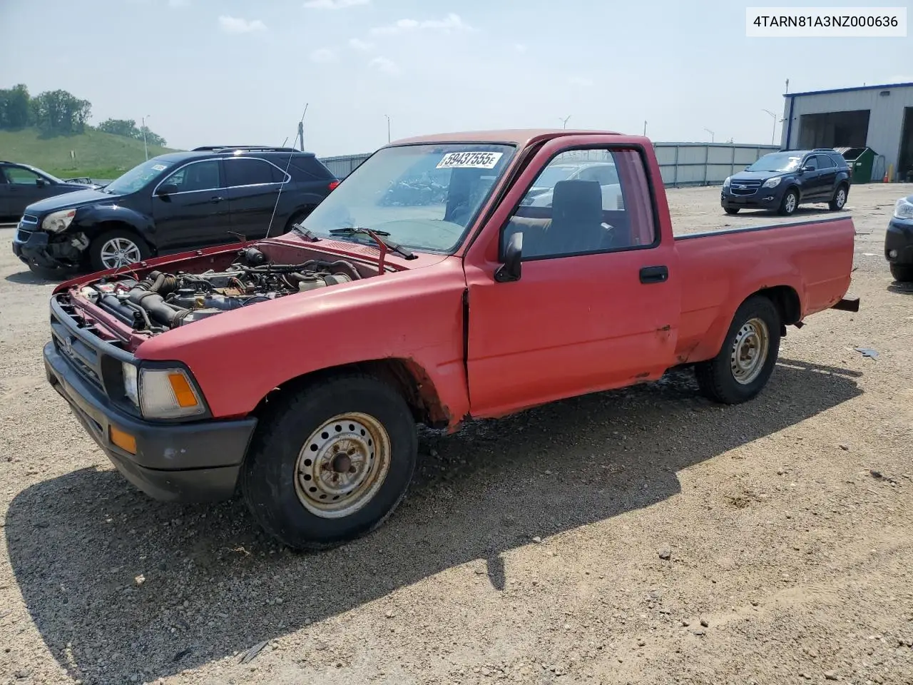 1992 Toyota Pickup 1/2 Ton Short Wheelbase Stb VIN: 4TARN81A3NZ000636 Lot: 59437555