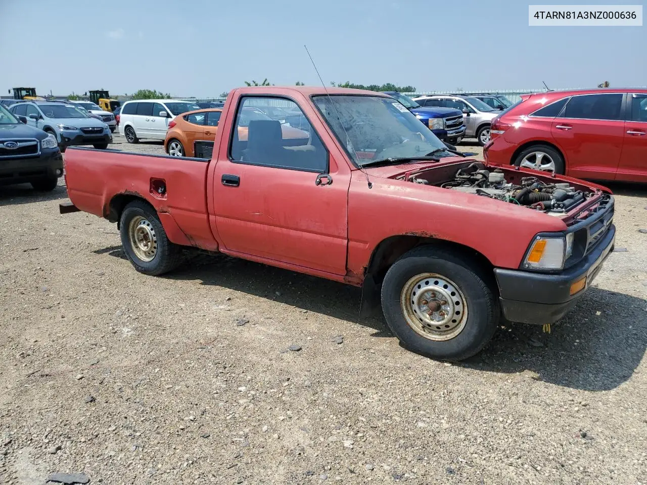 1992 Toyota Pickup 1/2 Ton Short Wheelbase Stb VIN: 4TARN81A3NZ000636 Lot: 59437555