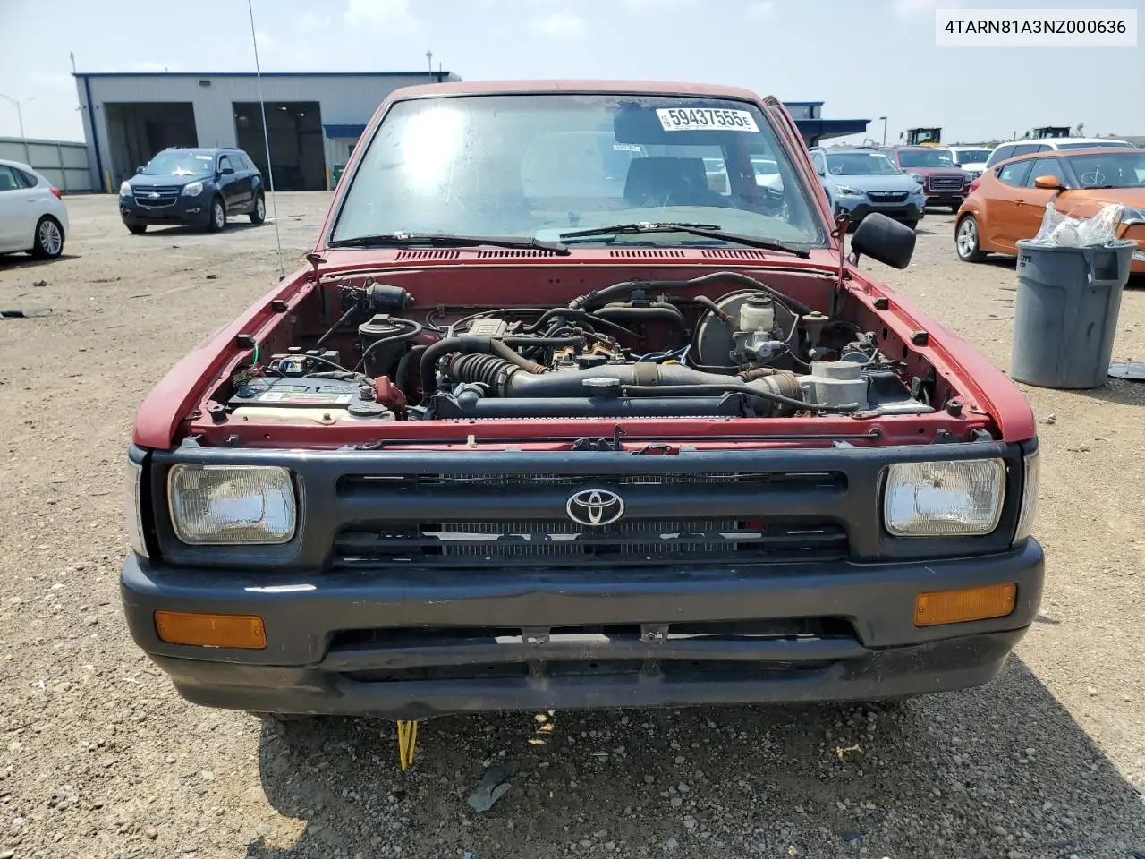 1992 Toyota Pickup 1/2 Ton Short Wheelbase Stb VIN: 4TARN81A3NZ000636 Lot: 59437555