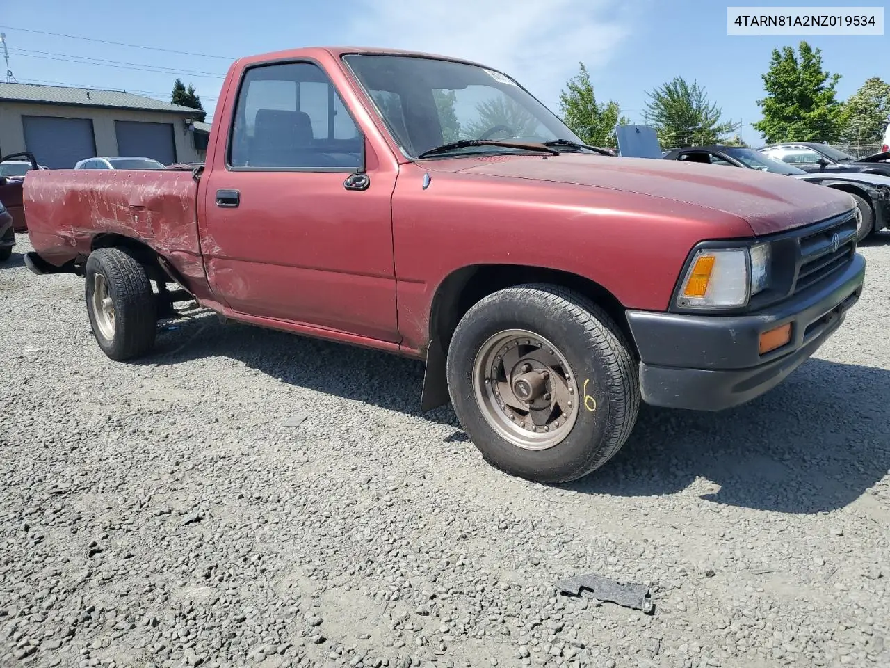 1992 Toyota Pickup 1/2 Ton Short Wheelbase Stb VIN: 4TARN81A2NZ019534 Lot: 60845135