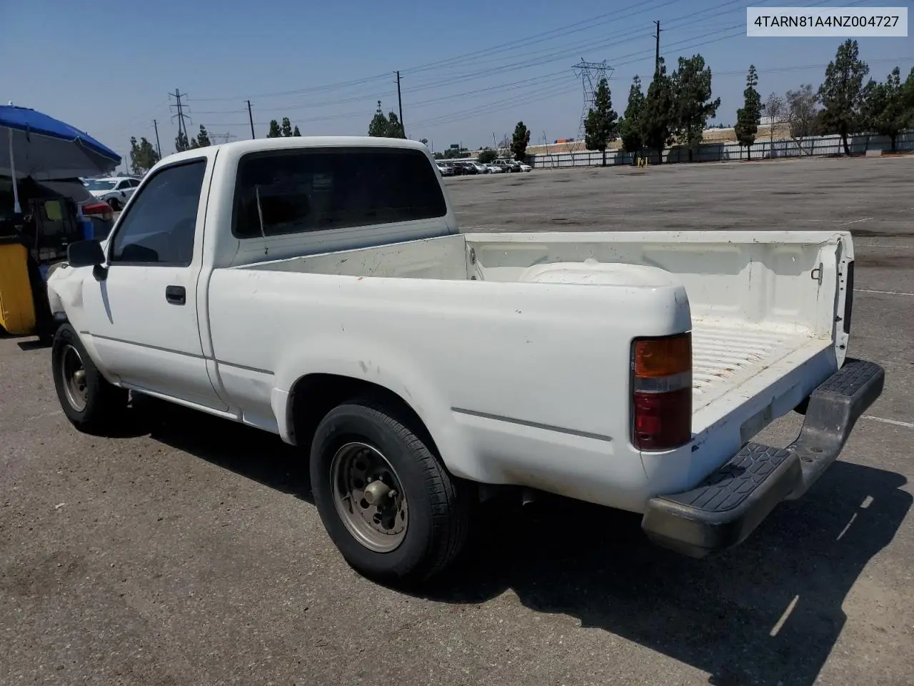 1992 Toyota Pickup 1/2 Ton Short Wheelbase Stb VIN: 4TARN81A4NZ004727 Lot: 62759985