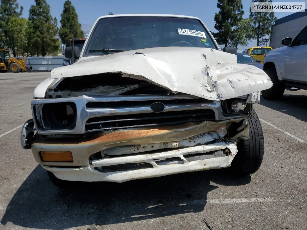 1992 Toyota Pickup 1/2 Ton Short Wheelbase Stb VIN: 4TARN81A4NZ004727 Lot: 62759985