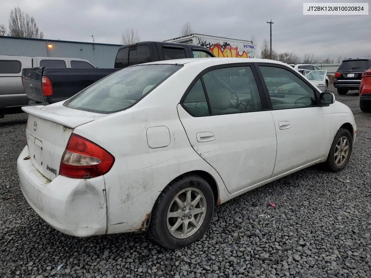 2001 Toyota Prius VIN: JT2BK12U810020824 Lot: 44278895