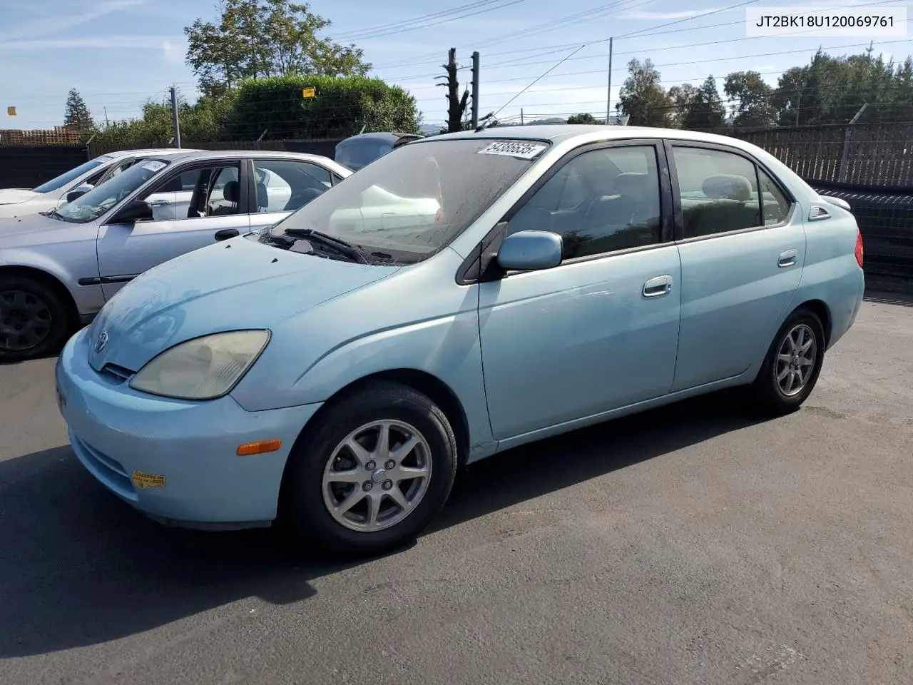 2002 Toyota Prius VIN: JT2BK18U120069761 Lot: 54386635