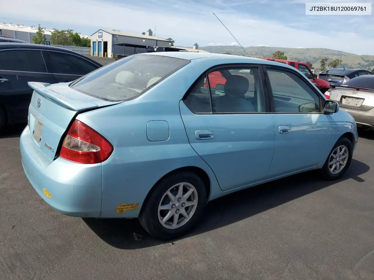 2002 Toyota Prius VIN: JT2BK18U120069761 Lot: 54386635