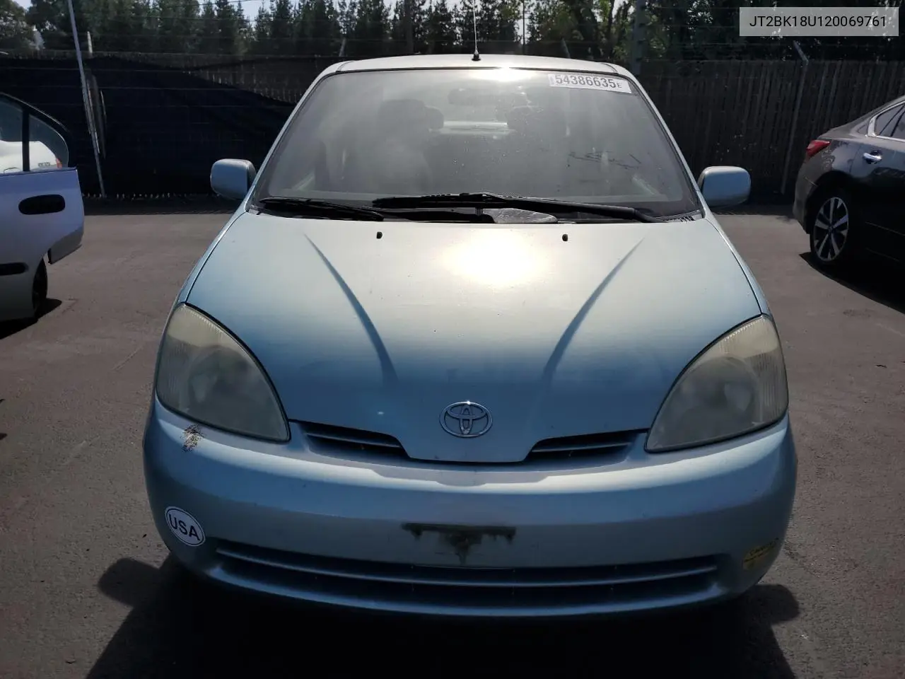 2002 Toyota Prius VIN: JT2BK18U120069761 Lot: 54386635