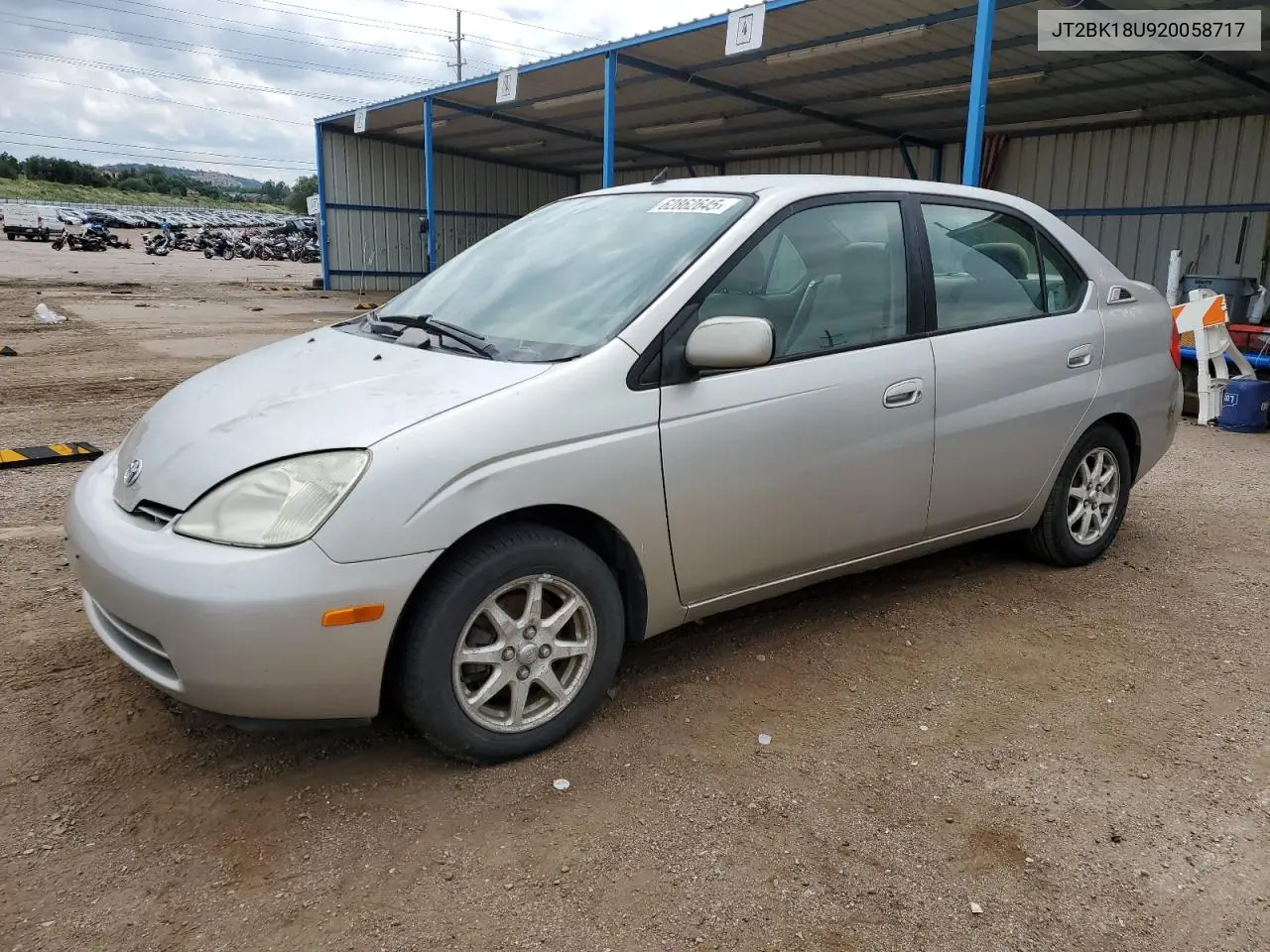2002 Toyota Prius VIN: JT2BK18U920058717 Lot: 62862645
