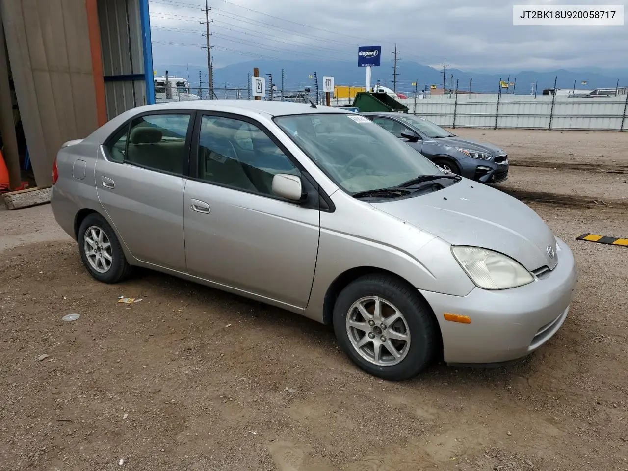 2002 Toyota Prius VIN: JT2BK18U920058717 Lot: 62862645