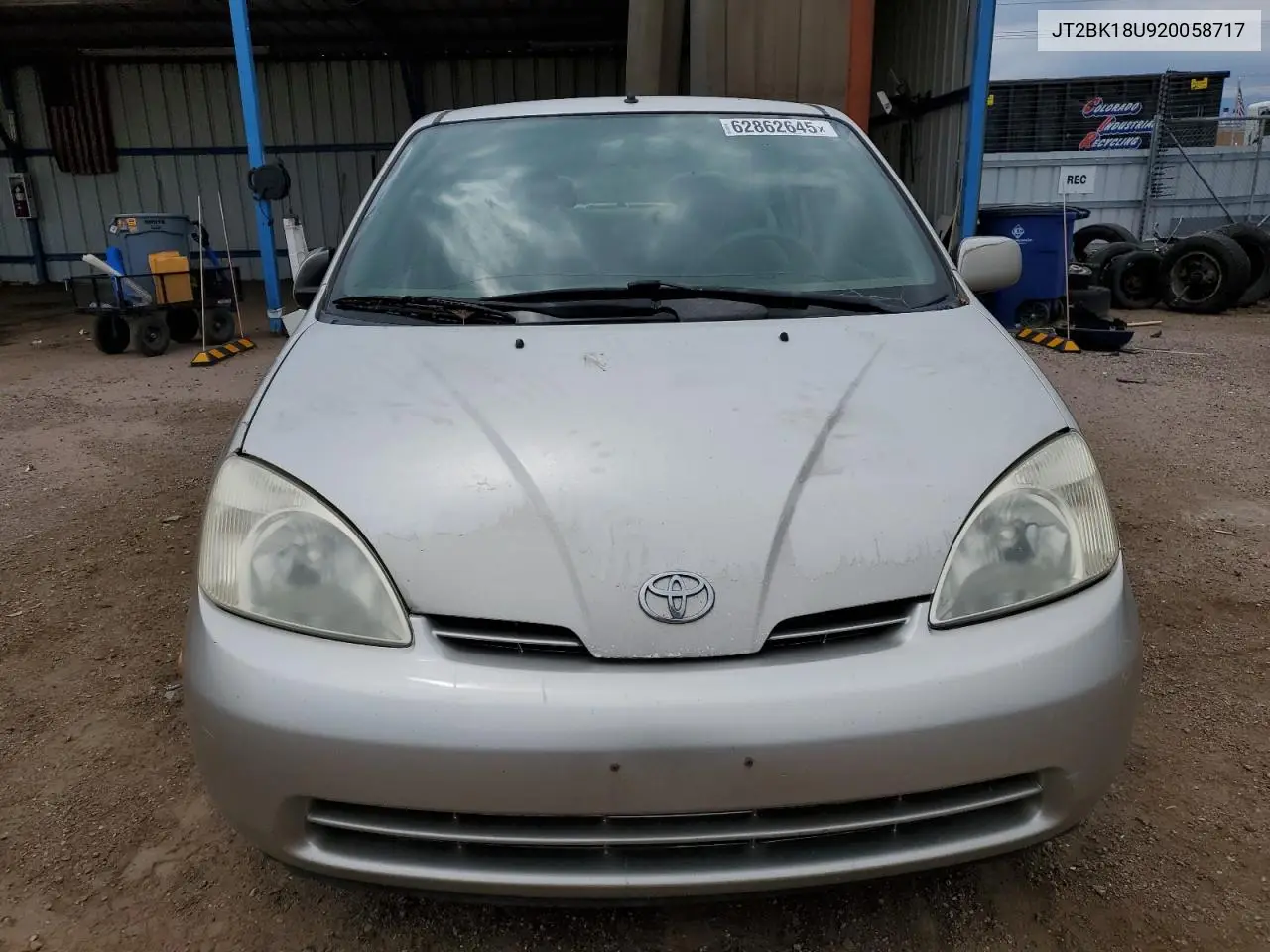 2002 Toyota Prius VIN: JT2BK18U920058717 Lot: 62862645