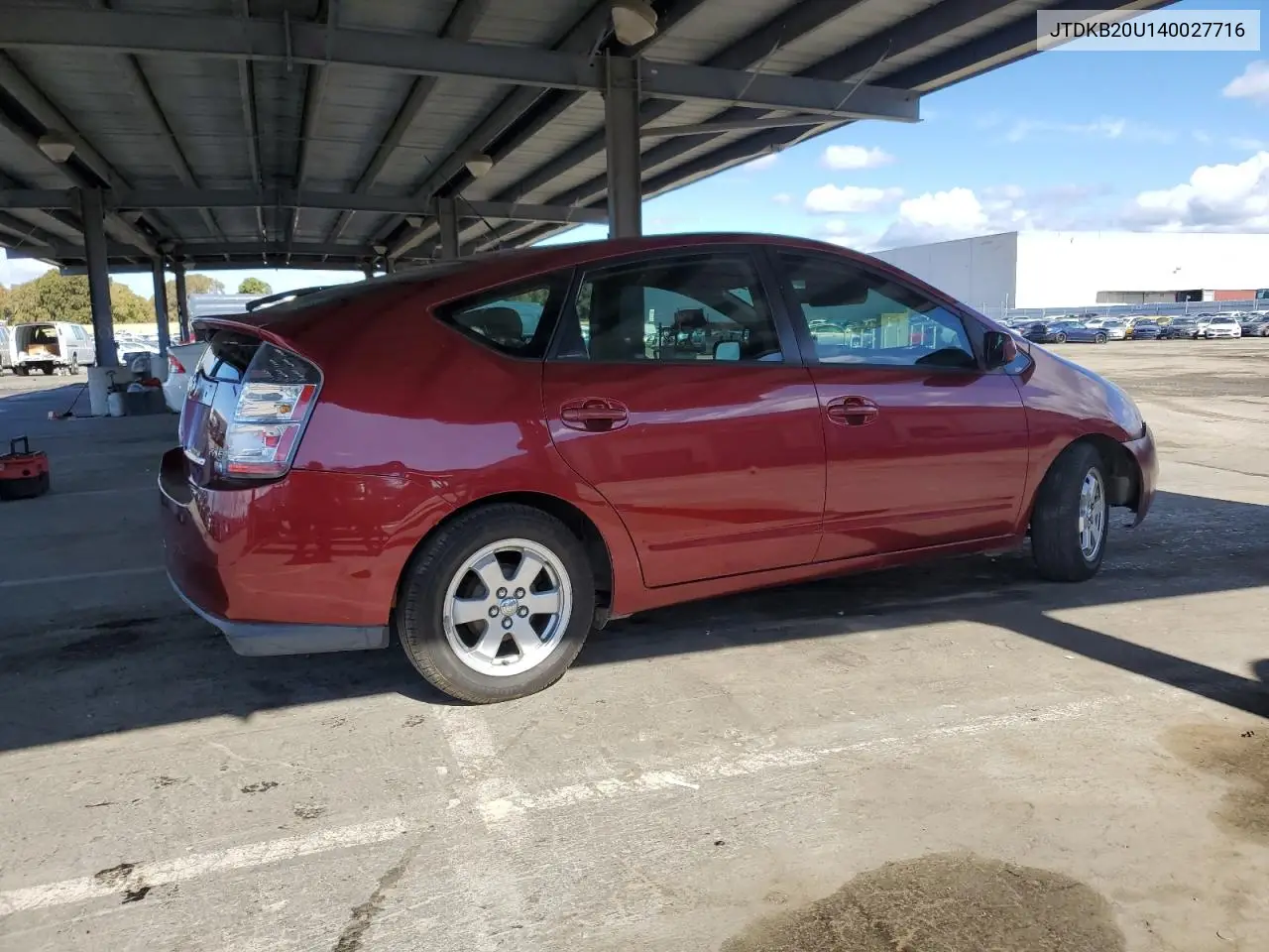 2004 Toyota Prius VIN: JTDKB20U140027716 Lot: 47860595