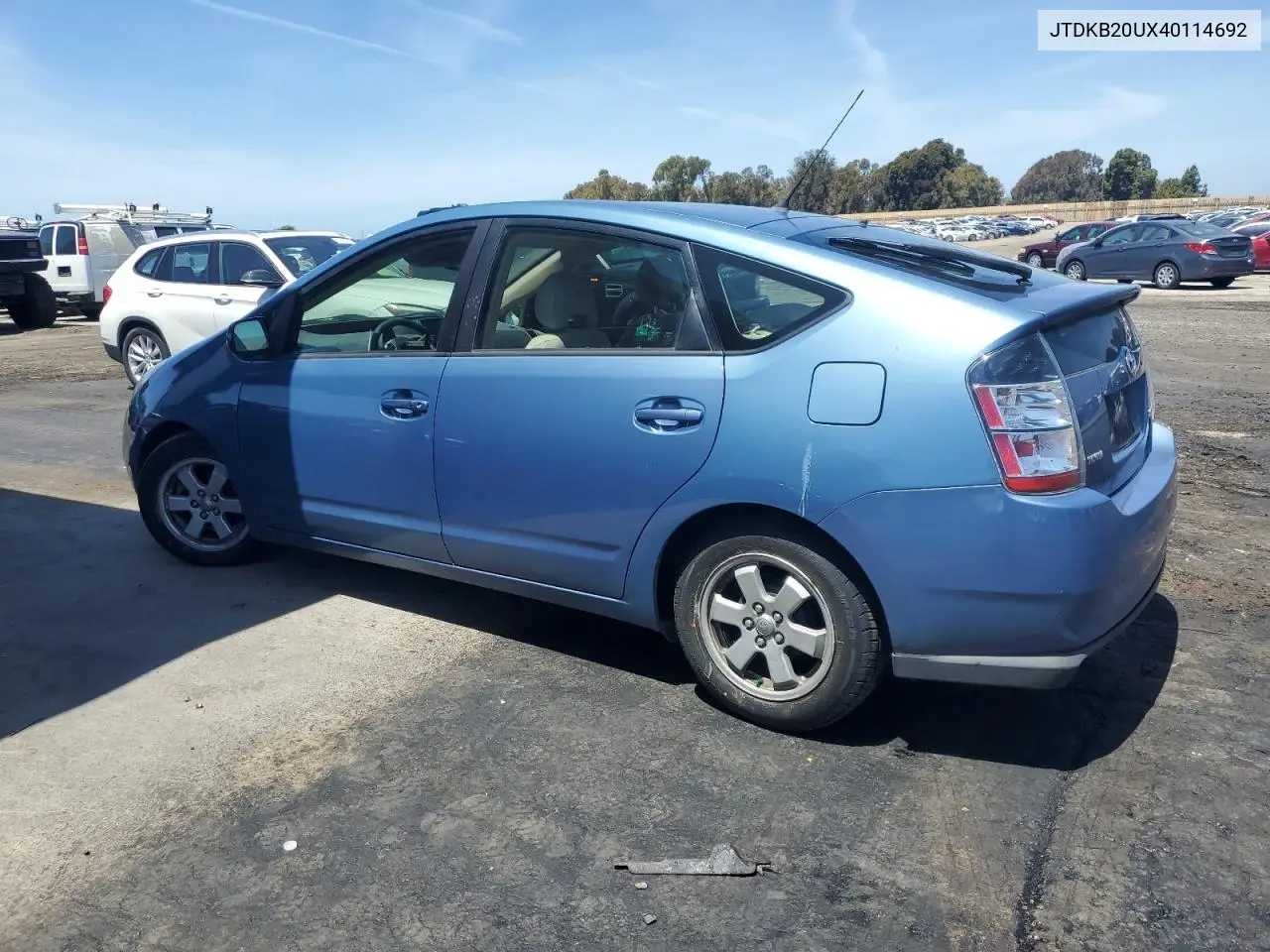 2004 Toyota Prius VIN: JTDKB20UX40114692 Lot: 56981935