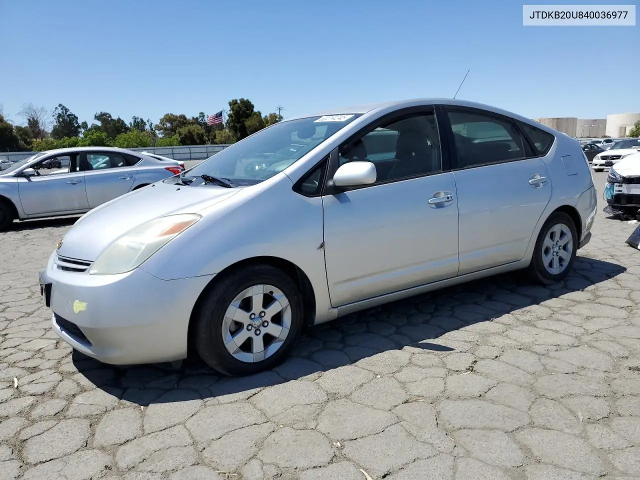 2004 Toyota Prius VIN: JTDKB20U840036977 Lot: 62214245