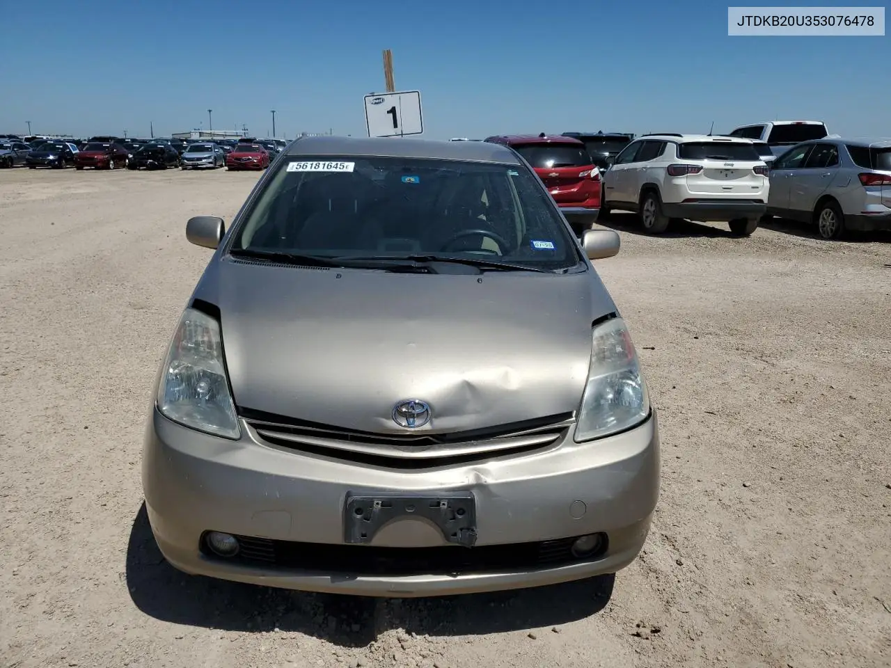 2005 Toyota Prius VIN: JTDKB20U353076478 Lot: 56181645