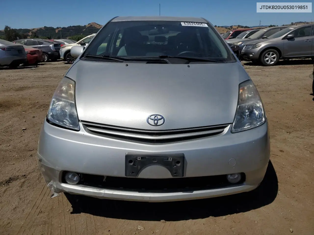 2005 Toyota Prius VIN: JTDKB20U053019851 Lot: 63026905