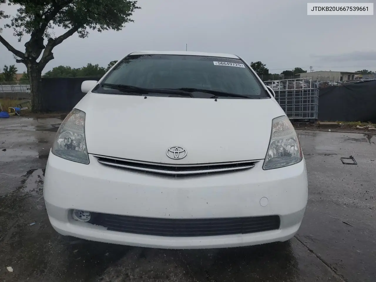 2006 Toyota Prius VIN: JTDKB20U667539661 Lot: 56649725