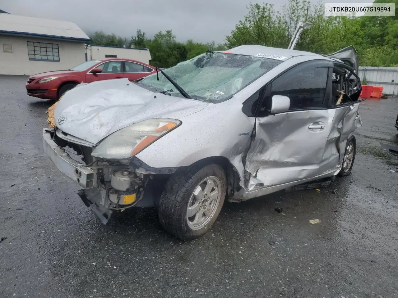 2006 Toyota Prius VIN: JTDKB20U667519894 Lot: 56897505