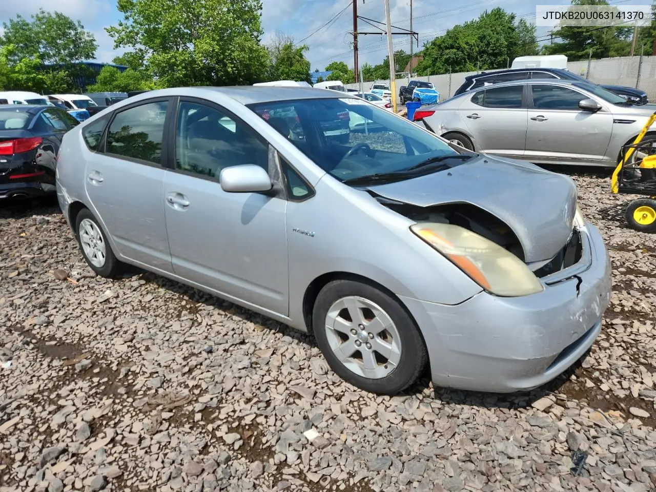 2006 Toyota Prius VIN: JTDKB20U063141370 Lot: 62176855