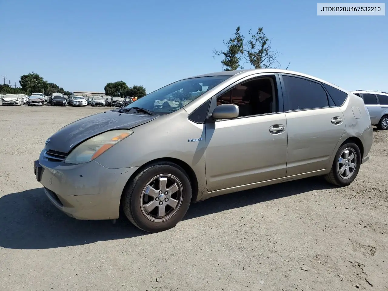 2006 Toyota Prius VIN: JTDKB20U467532210 Lot: 63250585