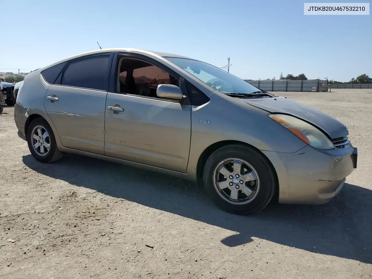 2006 Toyota Prius VIN: JTDKB20U467532210 Lot: 63250585
