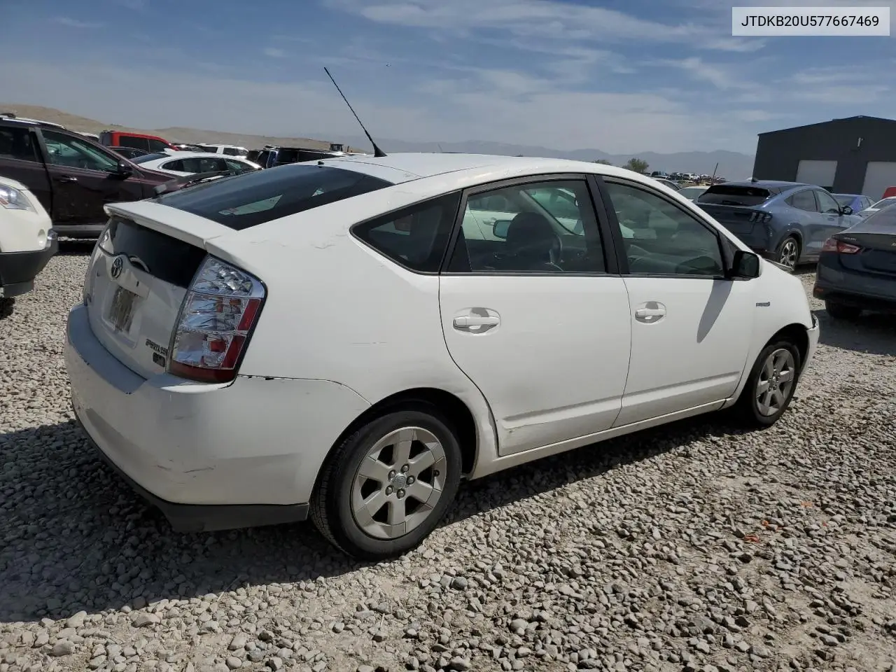 2007 Toyota Prius VIN: JTDKB20U577667469 Lot: 56690945