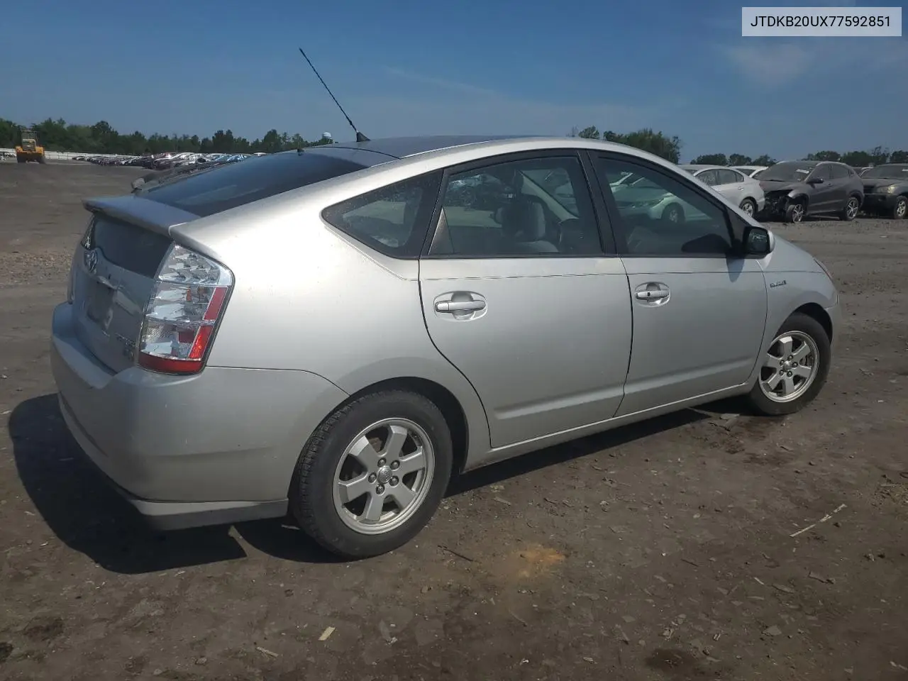 2007 Toyota Prius VIN: JTDKB20UX77592851 Lot: 61693015
