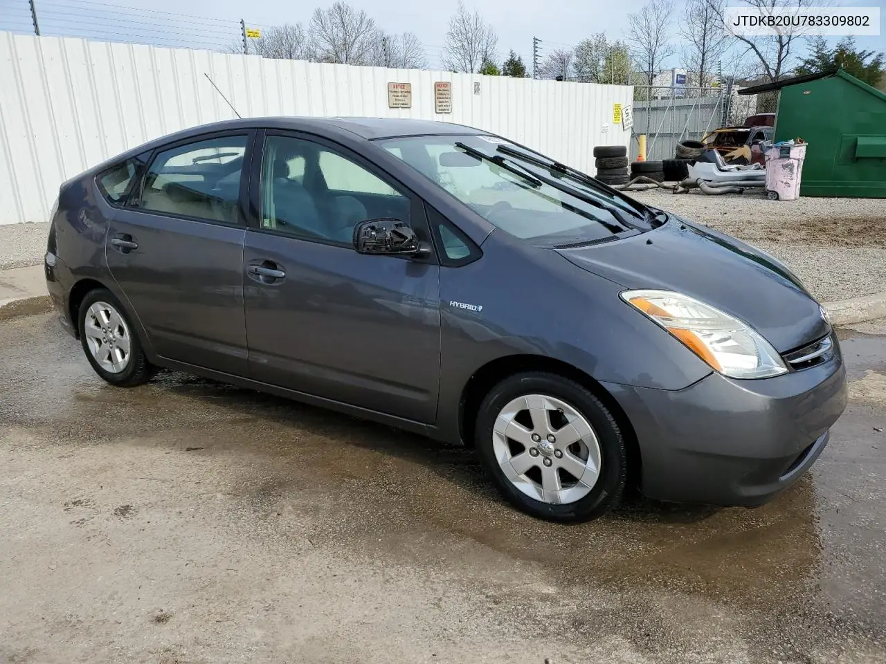 2008 Toyota Prius VIN: JTDKB20U783309802 Lot: 49527975