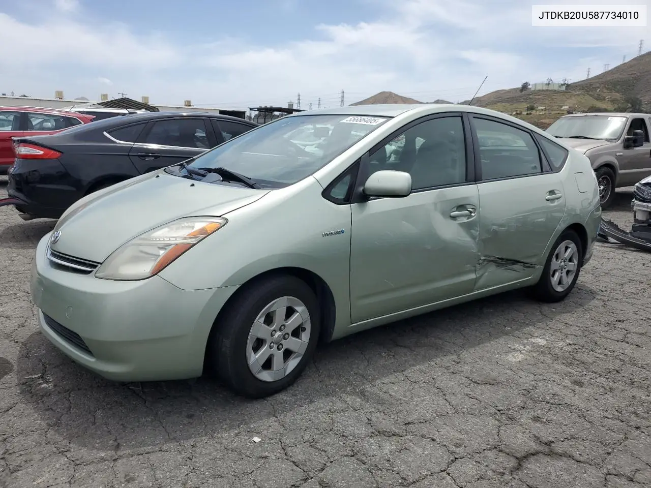 2008 Toyota Prius VIN: JTDKB20U587734010 Lot: 55686405