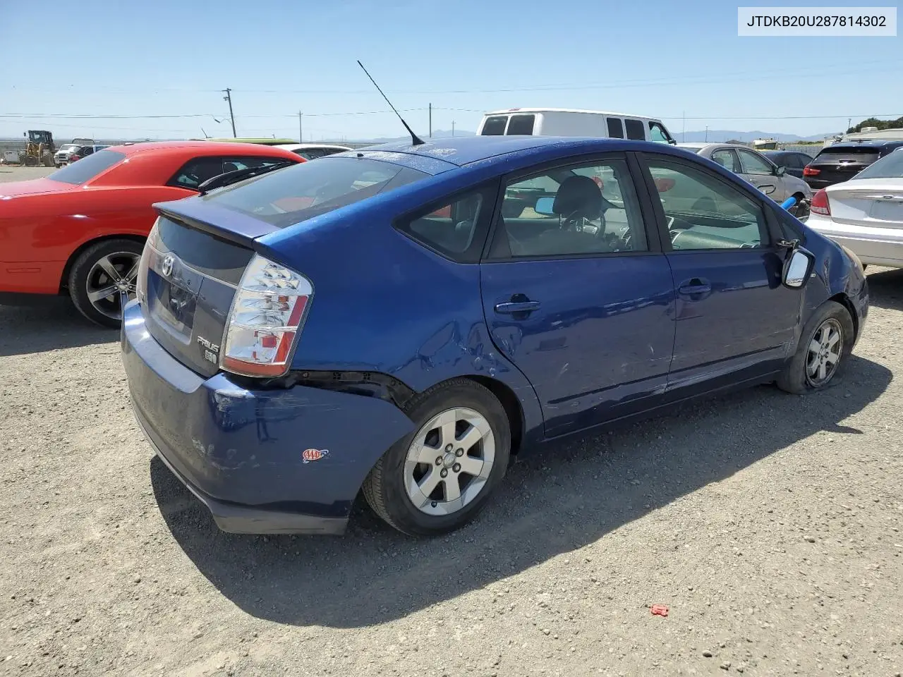 2008 Toyota Prius VIN: JTDKB20U287814302 Lot: 55867485