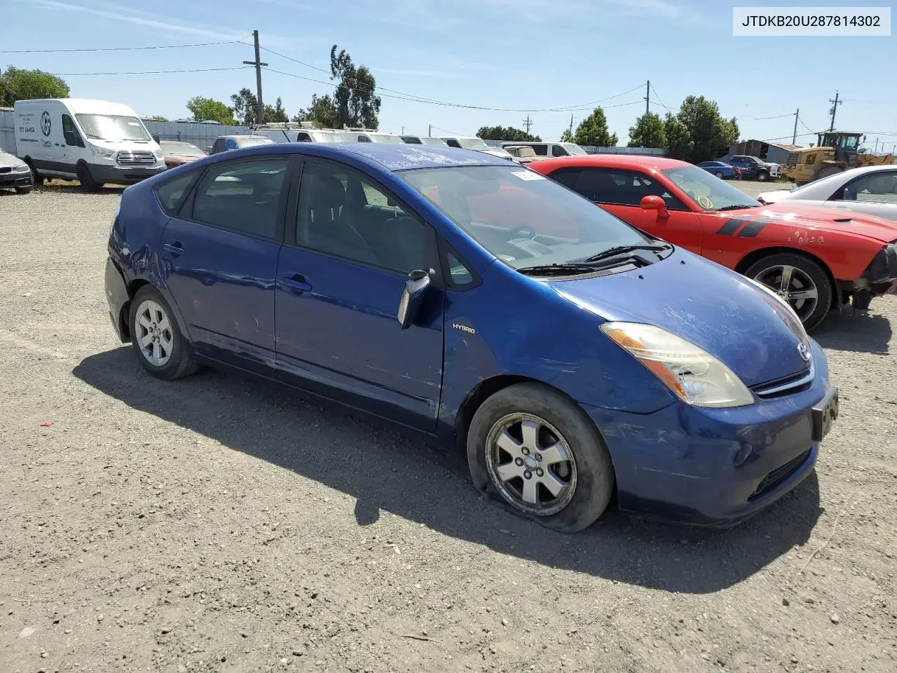 2008 Toyota Prius VIN: JTDKB20U287814302 Lot: 55867485