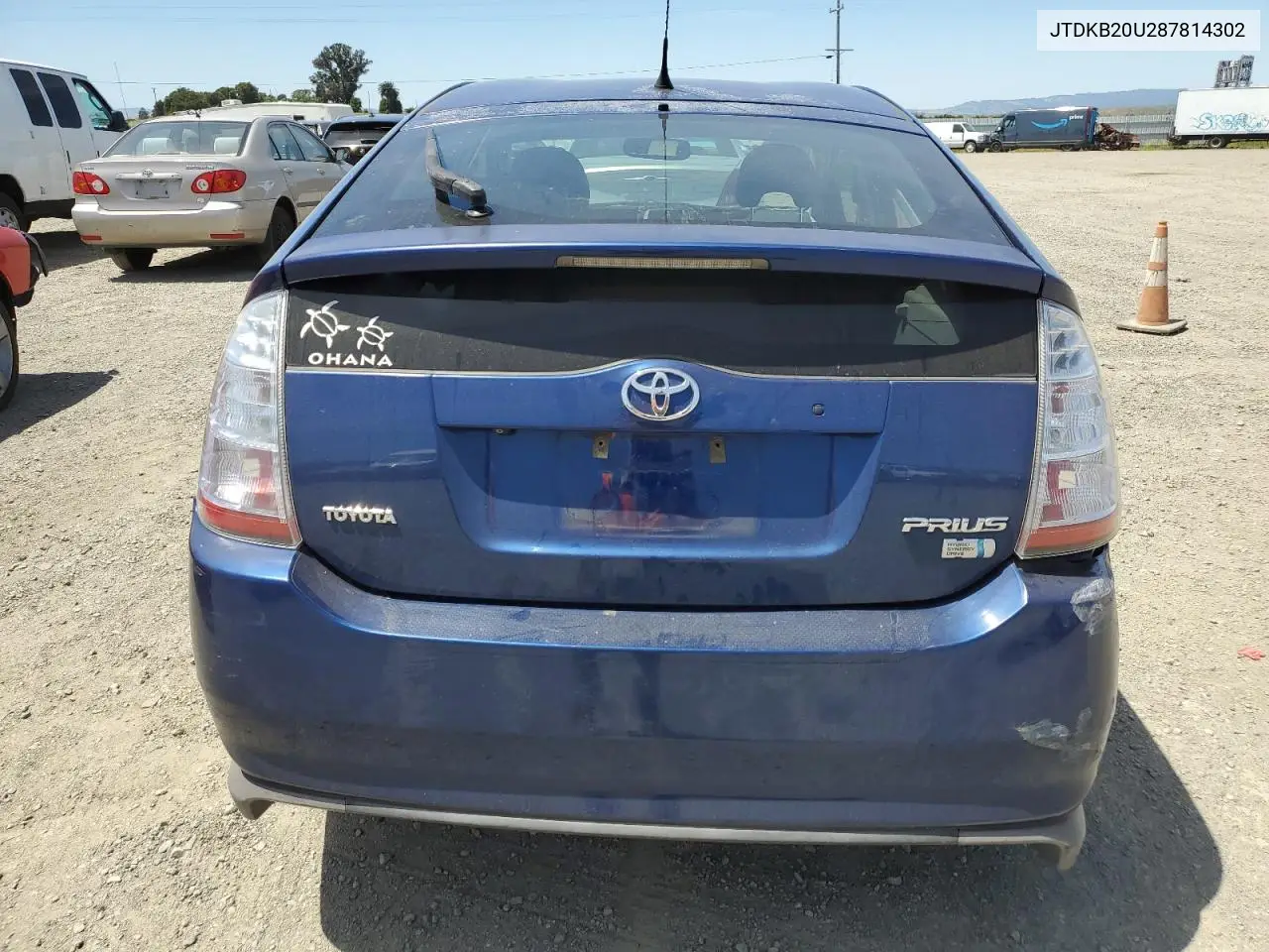 2008 Toyota Prius VIN: JTDKB20U287814302 Lot: 55867485
