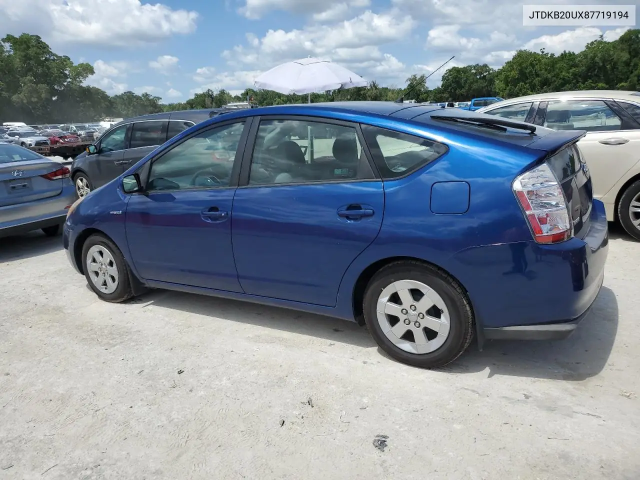 2008 Toyota Prius VIN: JTDKB20UX87719194 Lot: 56152945