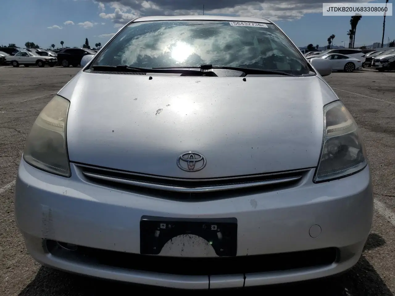 2008 Toyota Prius VIN: JTDKB20U683308060 Lot: 56432735