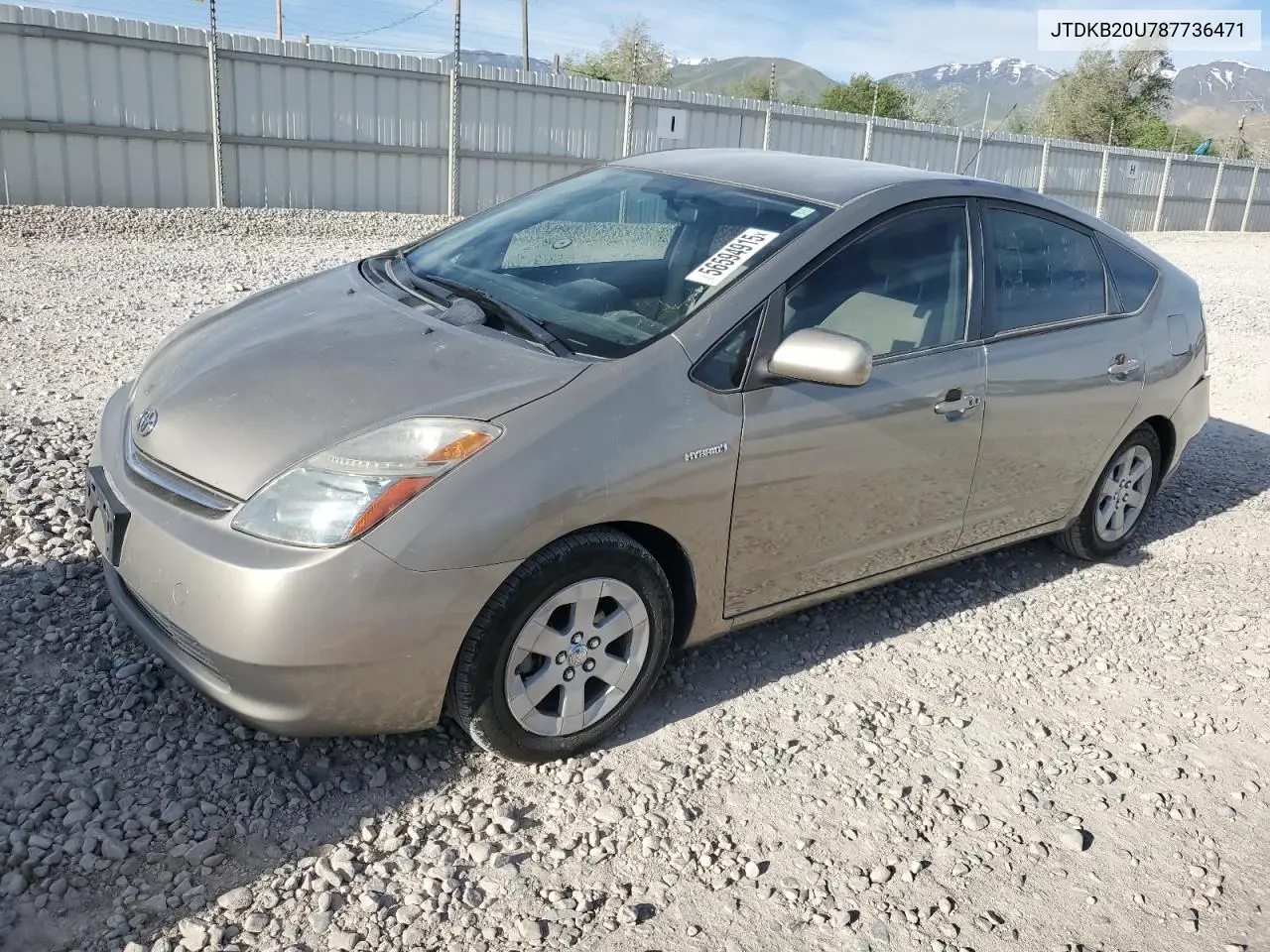 2008 Toyota Prius VIN: JTDKB20U787736471 Lot: 56594915